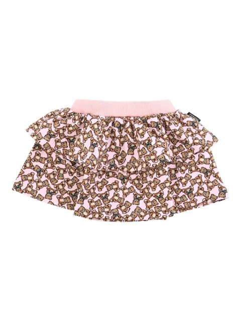 Moschino Kids teddy-print ruffled skirt