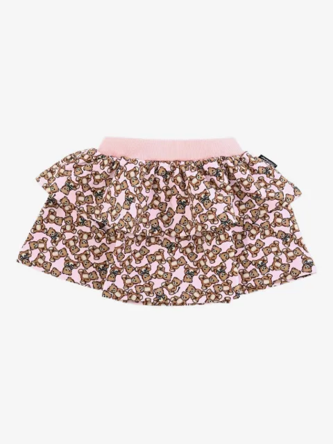Moschino Kids teddy-print ruffled skirt