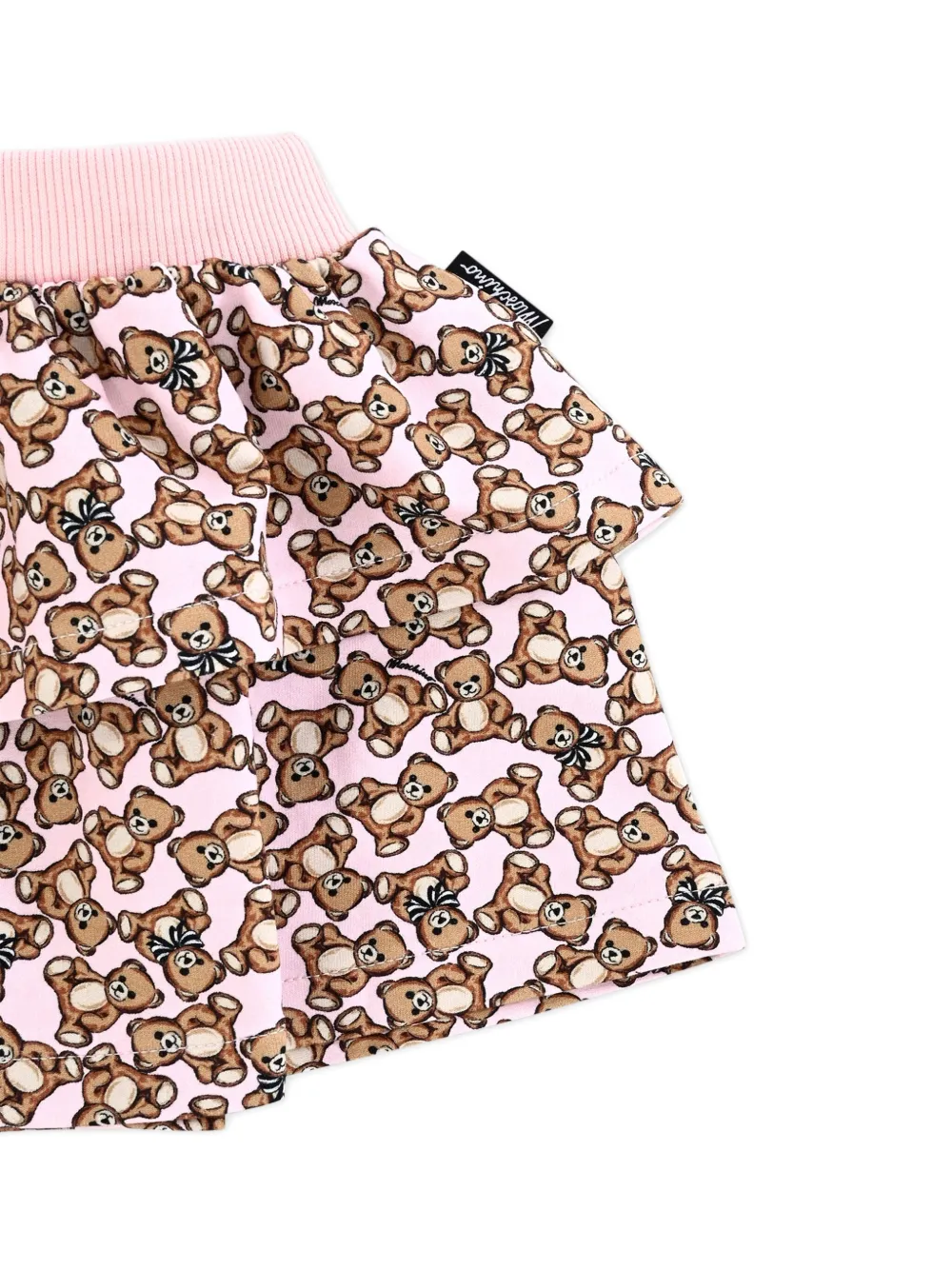 Moschino Kids Rok met teddybeerprint en ruches Roze