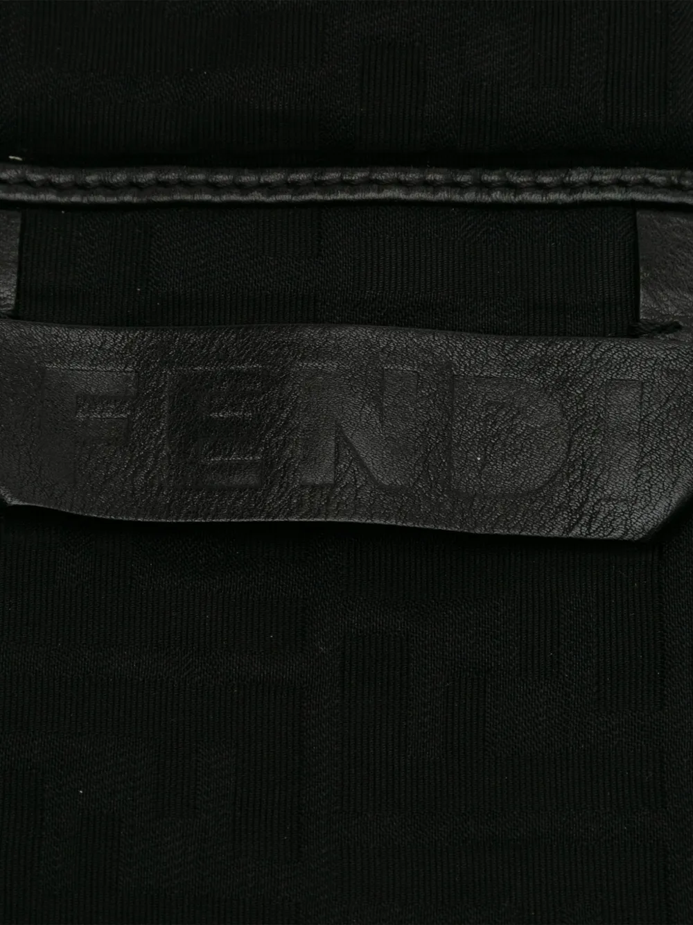 Pre-owned Fendi 2010-2025 Zucca Canvas Tall Tote Bag In Black