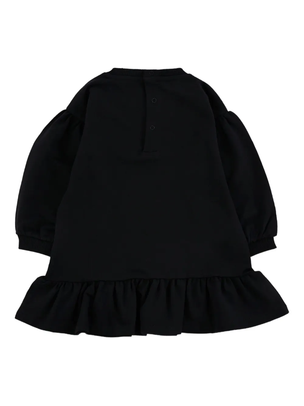Moschino Kids Jurk met ruches Zwart