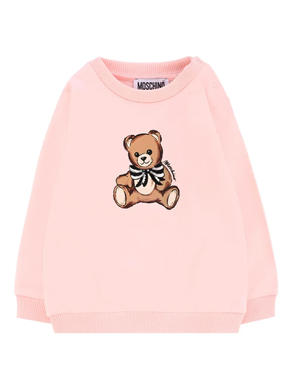 Moschino Kids Sweater met teddybeer-strik Roze