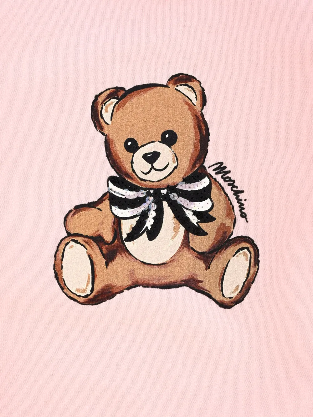 Moschino Kids Sweater met teddybeer-strik Roze