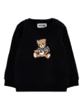 Moschino Kids teddy-print crew-neck sweatshirt - Black