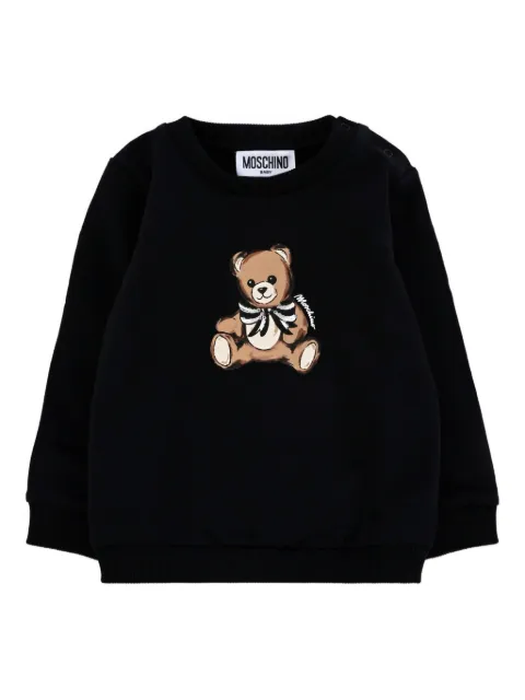 Moschino Kids teddy-print crew-neck sweatshirt