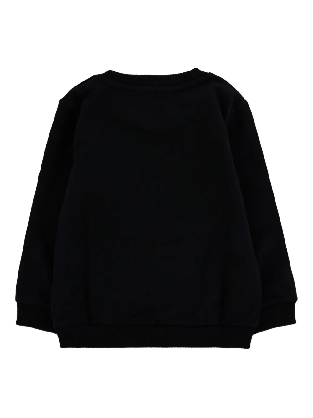 Moschino Kids teddy-print crew-neck sweatshirt Zwart