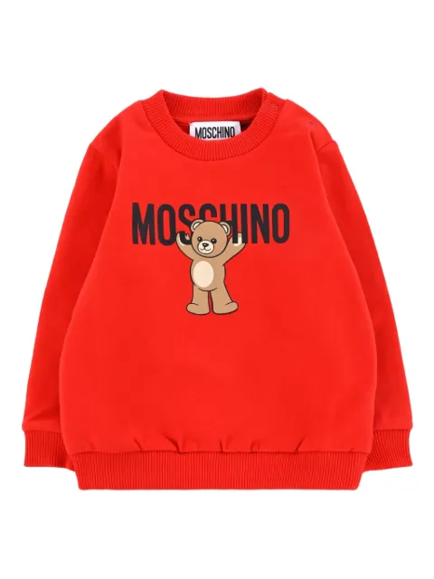 Moschino Kids teddy-print crew-neck sweatshirt