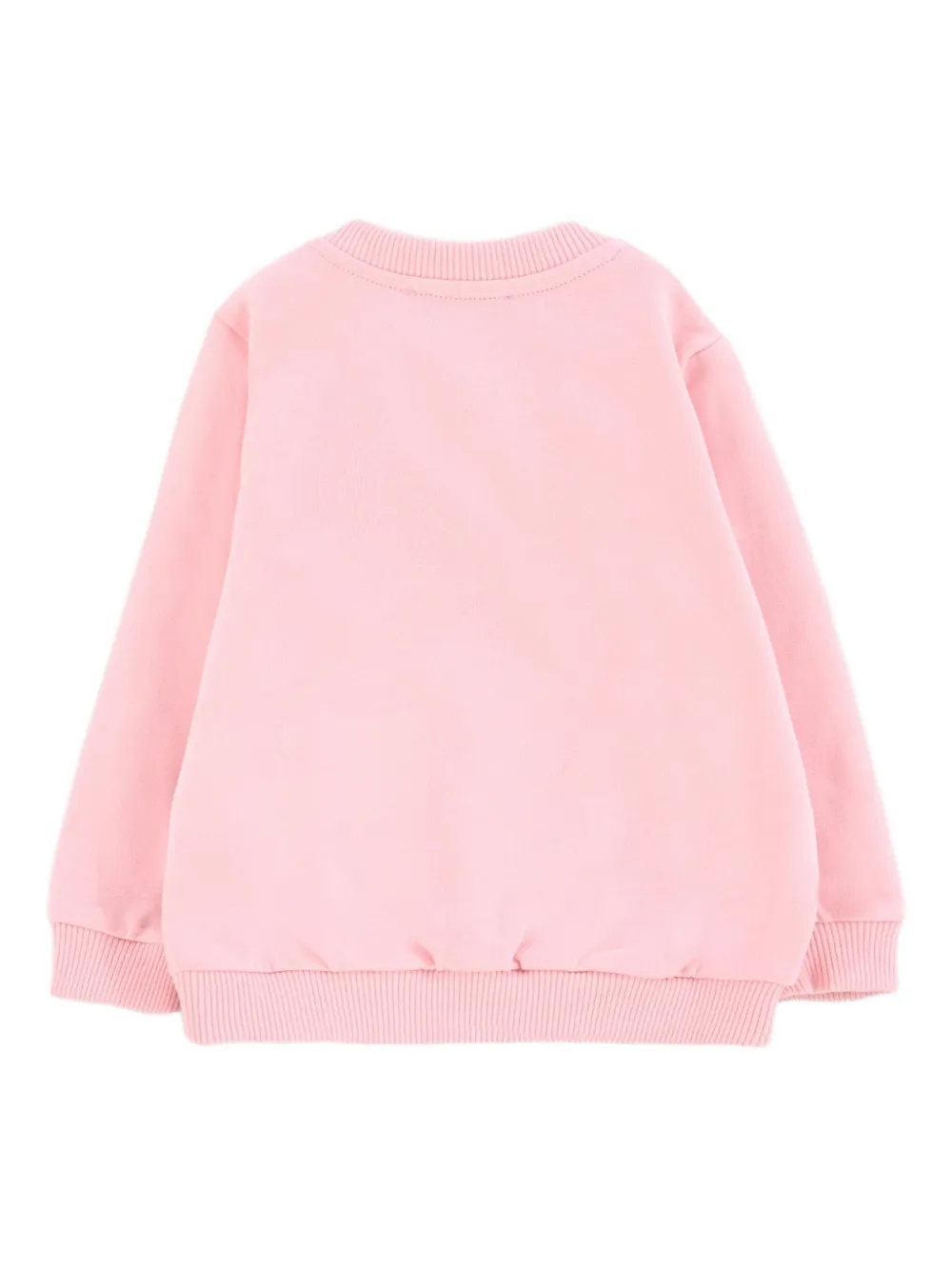 Moschino Kids teddy-print crew-neck sweatshirt Roze