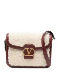 Valentino Garavani shearling leather shoulder bag - White