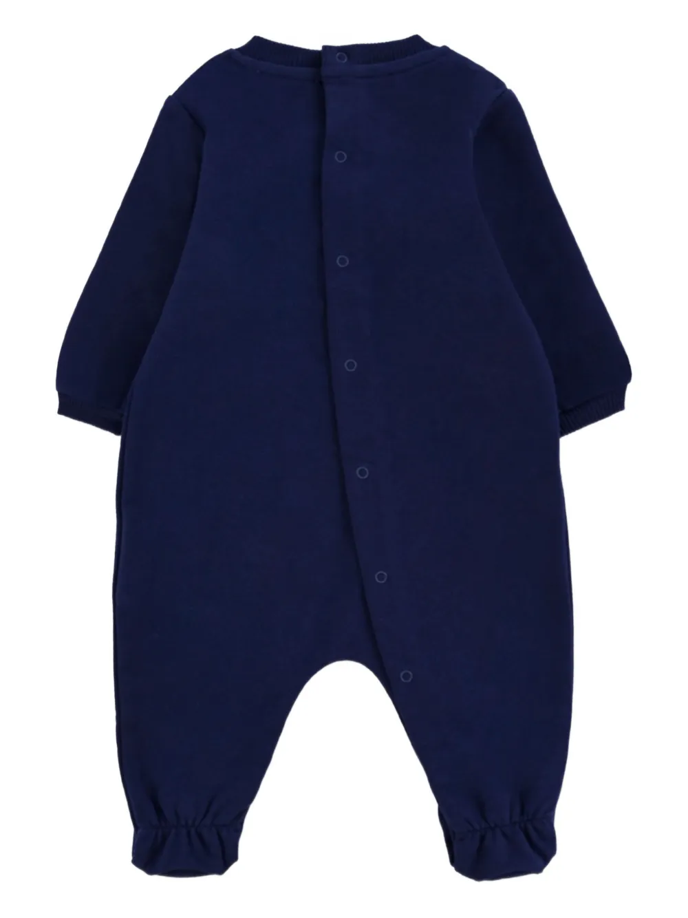Moschino Kids Katoenen romper met teddybeerprint Blauw