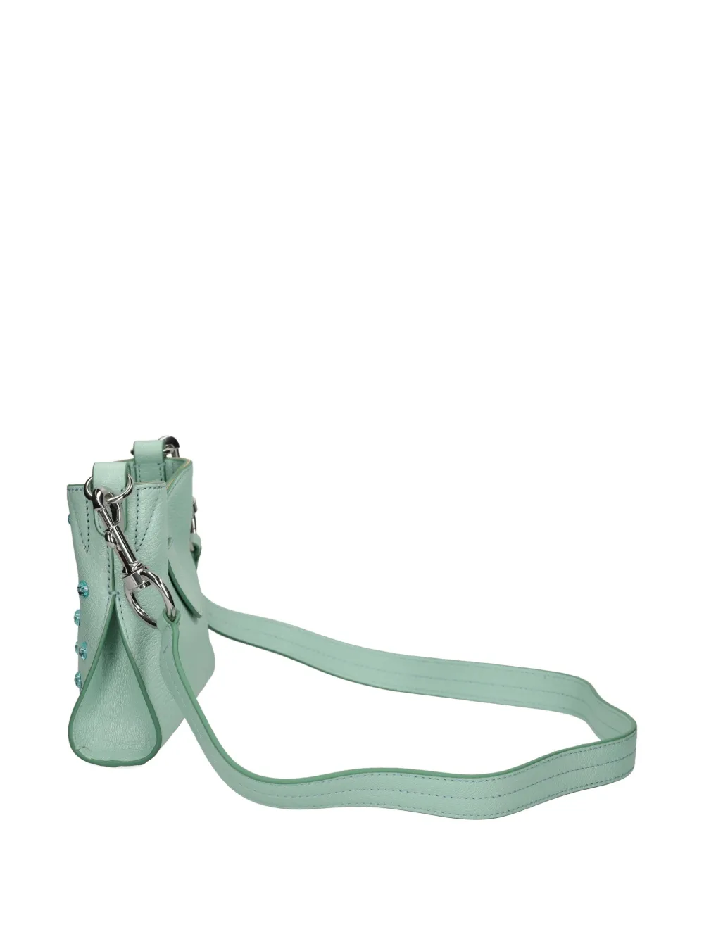 See by Chloé crystal-embellished leather crossbody bag Blauw