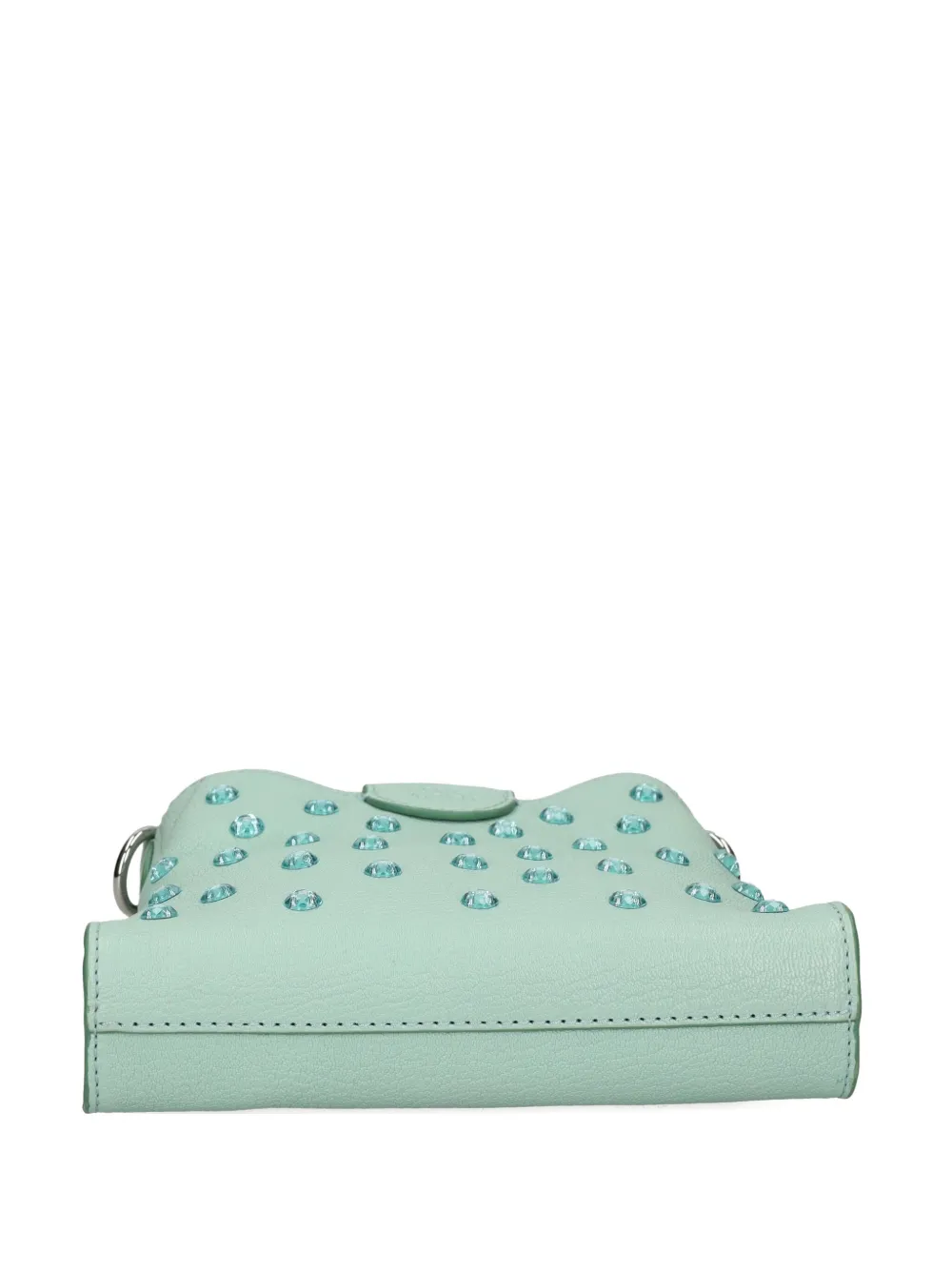 See by Chloé crystal-embellished leather crossbody bag Blauw