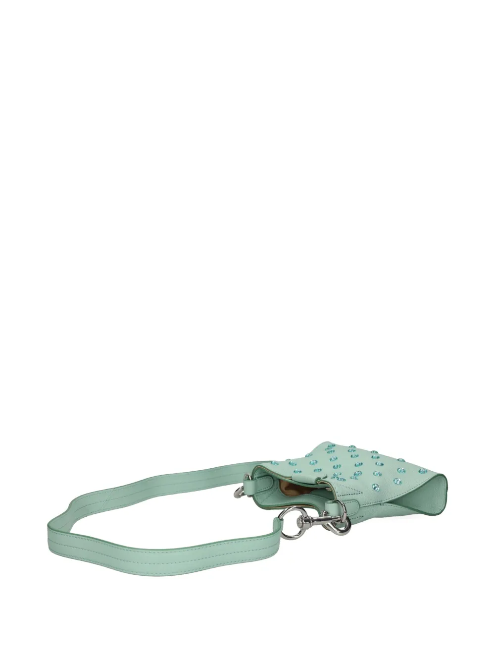 See by Chloé crystal-embellished leather crossbody bag Blauw