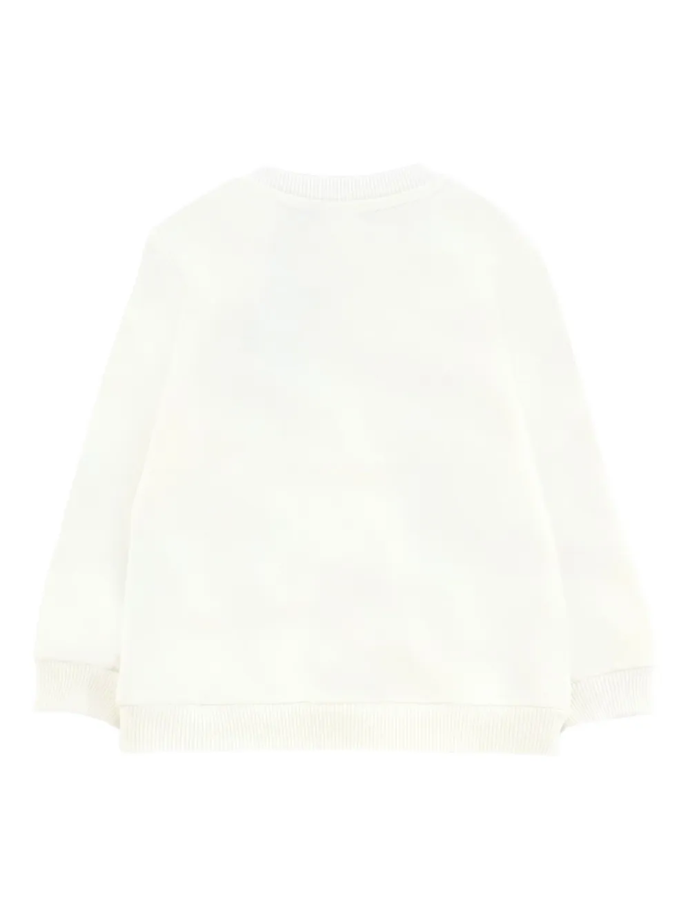 Moschino Kids teddy-print crew-neck sweatshirt Beige