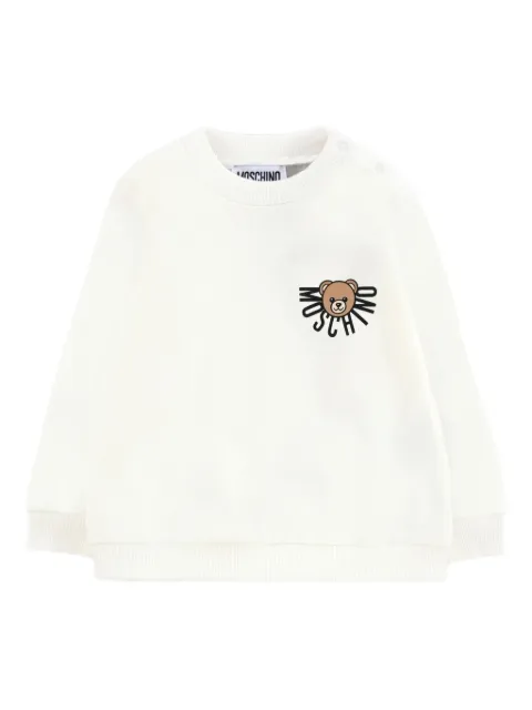 Moschino Kids teddy-print crew-neck sweatshirt