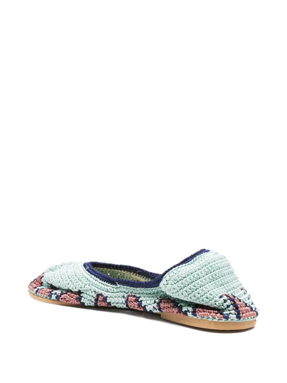 SLO_HAND_MADE crochet ballet flats Blue