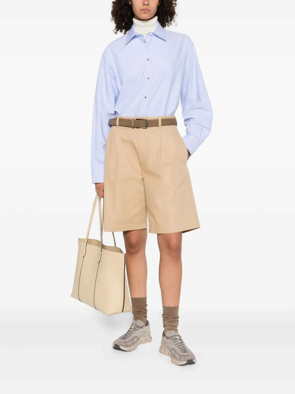 Moncler cotton button-fastening shirt Blauw