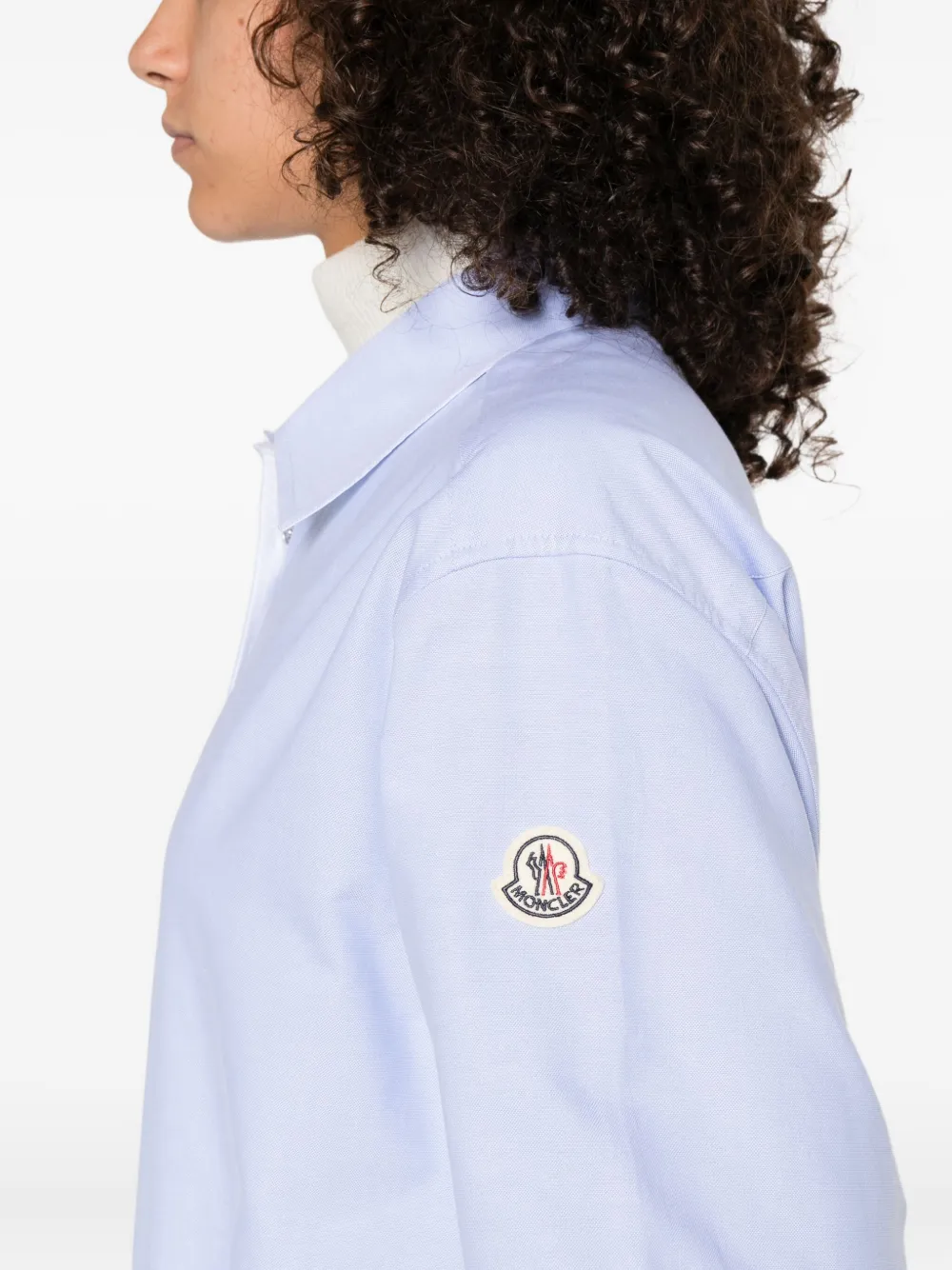 Moncler cotton button-fastening shirt Blauw