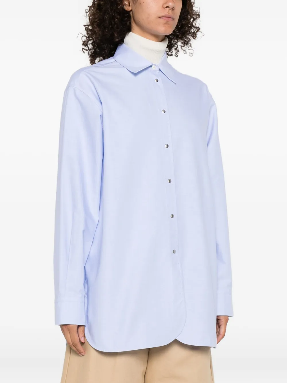 Moncler cotton button-fastening shirt Blauw