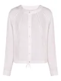 120% Lino drawstring linen shirt - White