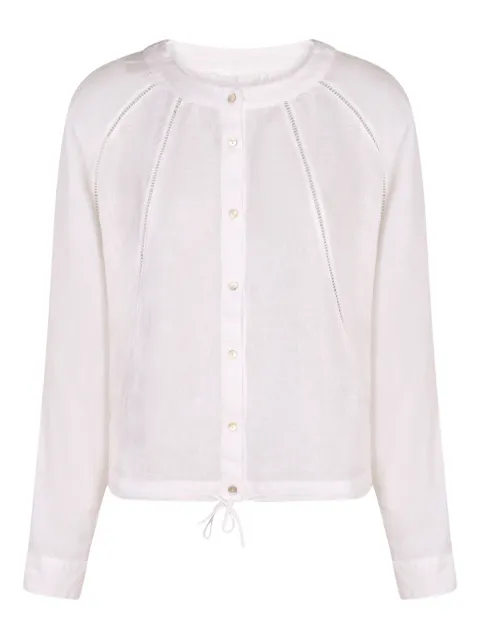 120% Lino drawstring linen shirt