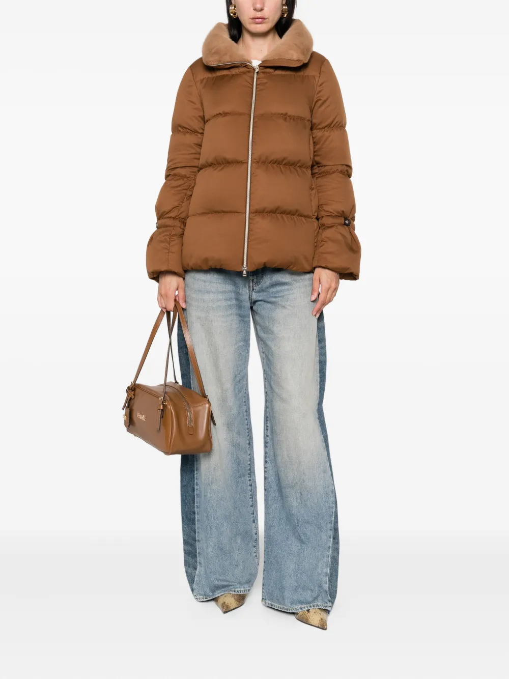 Herno quilted fur-trimmed jacket Bruin