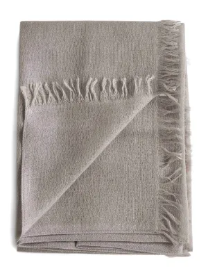 BRUNELLO CUCINELLI ストライプ フリンジ エッジ スカーフ Brunello Cucinelli Fringed Striped Edge Silk Scarf | Scarves