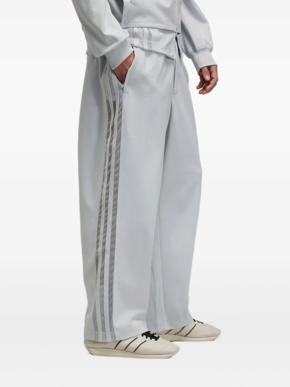 Y-3 x trainingsbroek met mesh vlak Wit