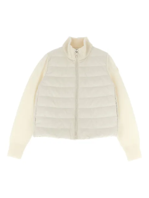 Moncler Enfant wool-paneled padded cardigan