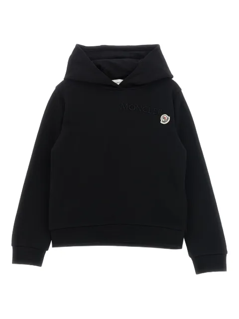 Moncler Enfant embroidered logo-patch hoodie