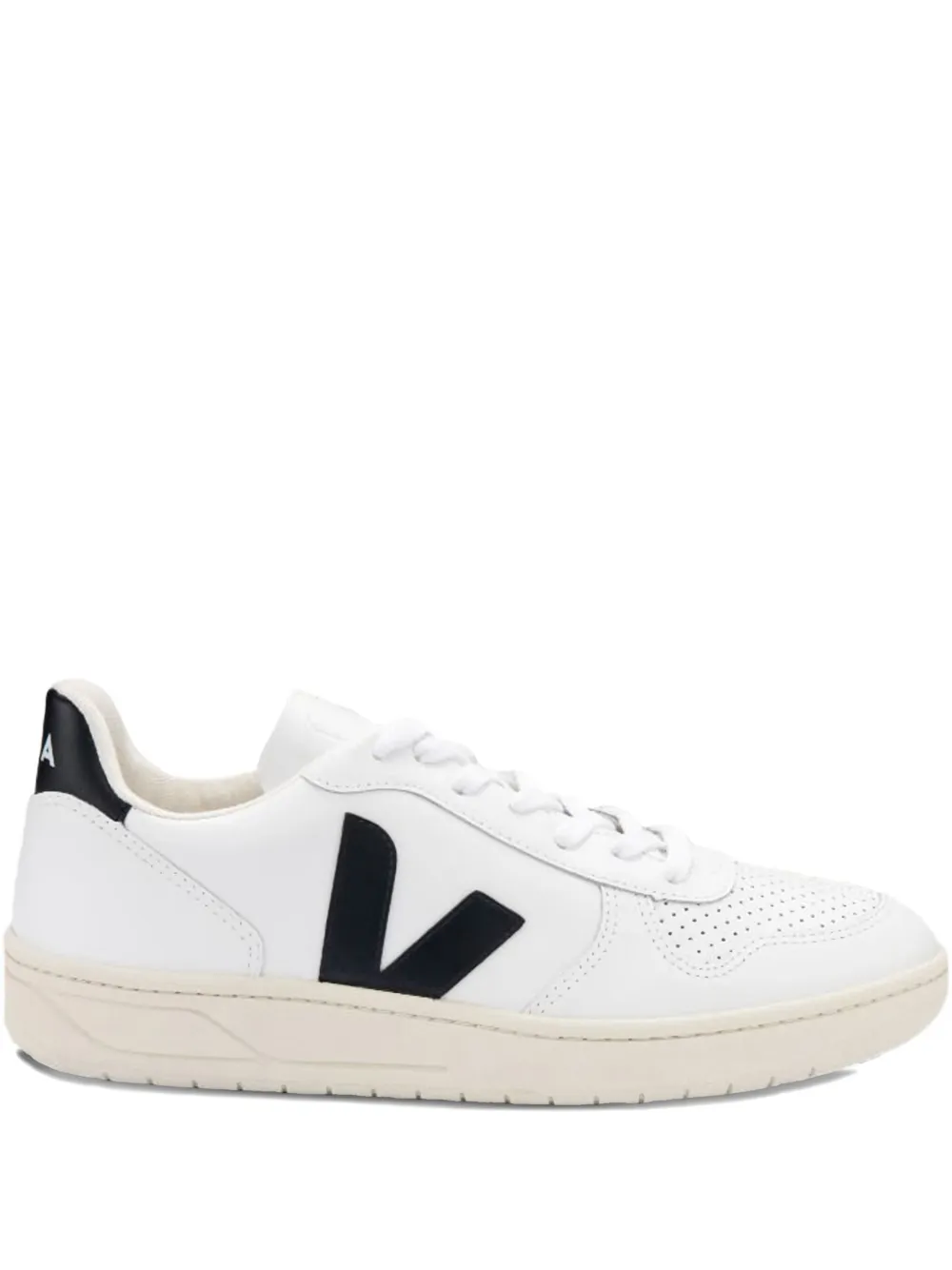 VEJA V-10 leather logo sneakers White
