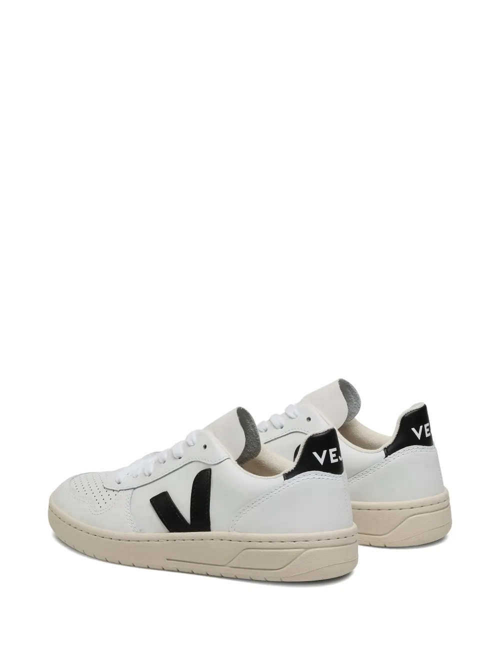 VEJA V-10 leather logo sneakers White