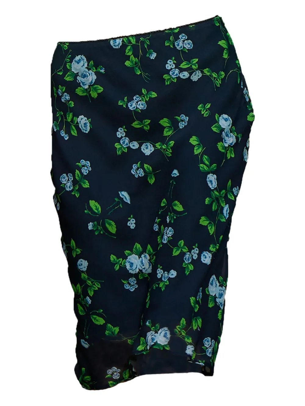 floral-print pencil skirt