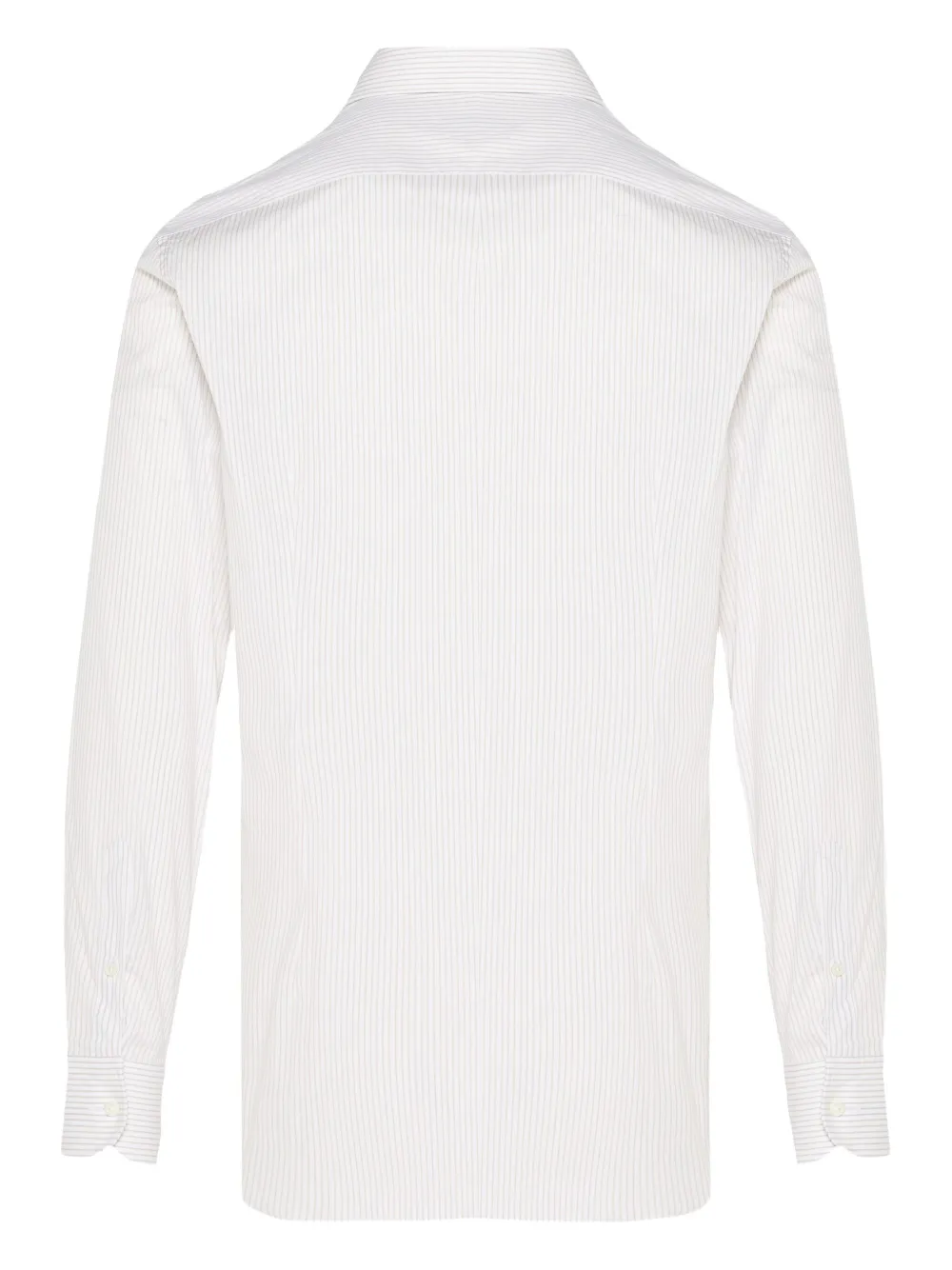 Corneliani pinstriped longsleeved shirt - Wit