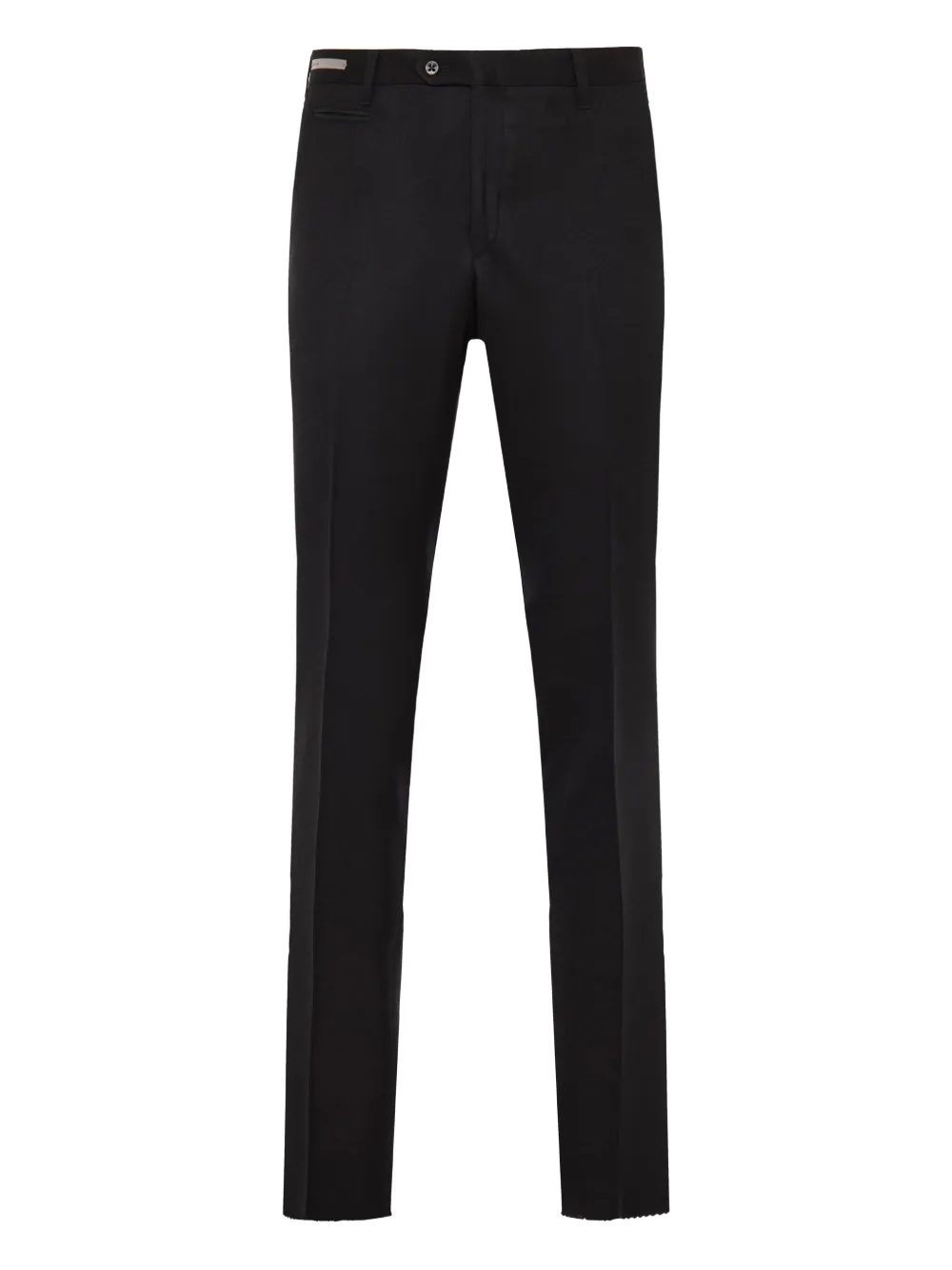 raw-edge wool trousers