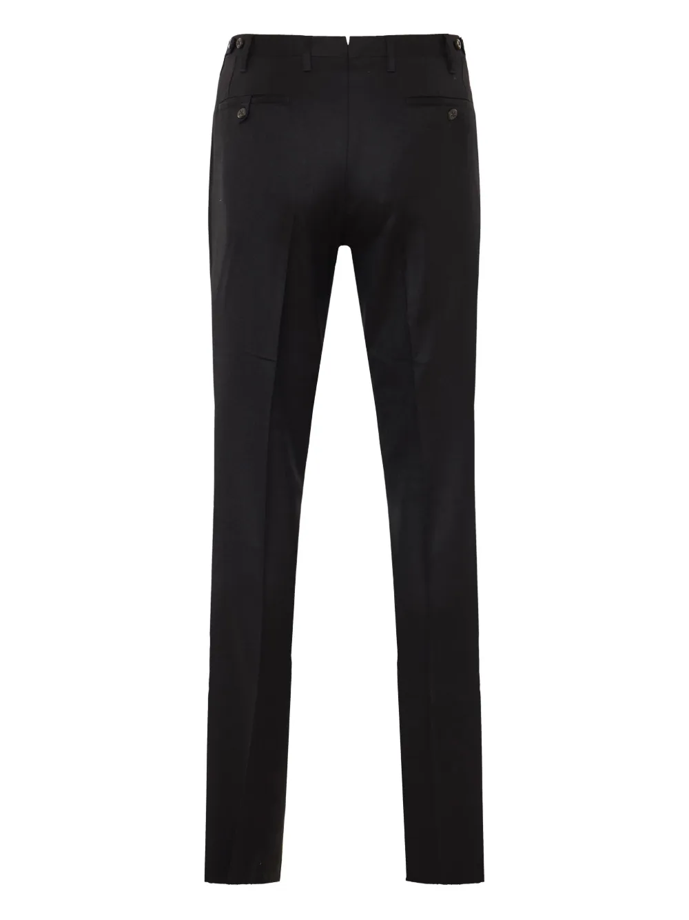 Corneliani raw-edge wool trousers - Zwart