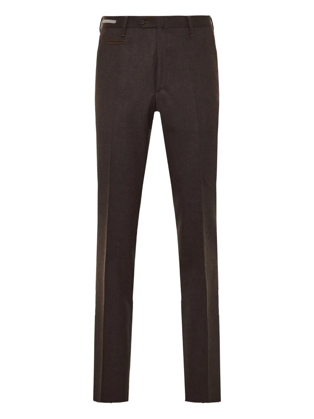 raw-edge trousers