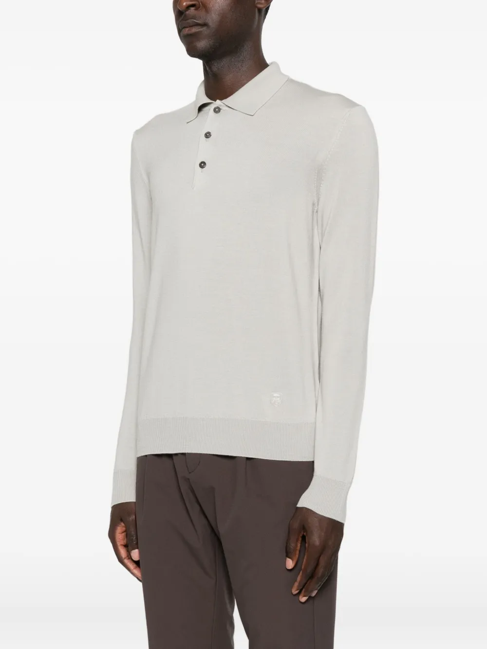 Corneliani Poloshirt met lange mouwen Grijs