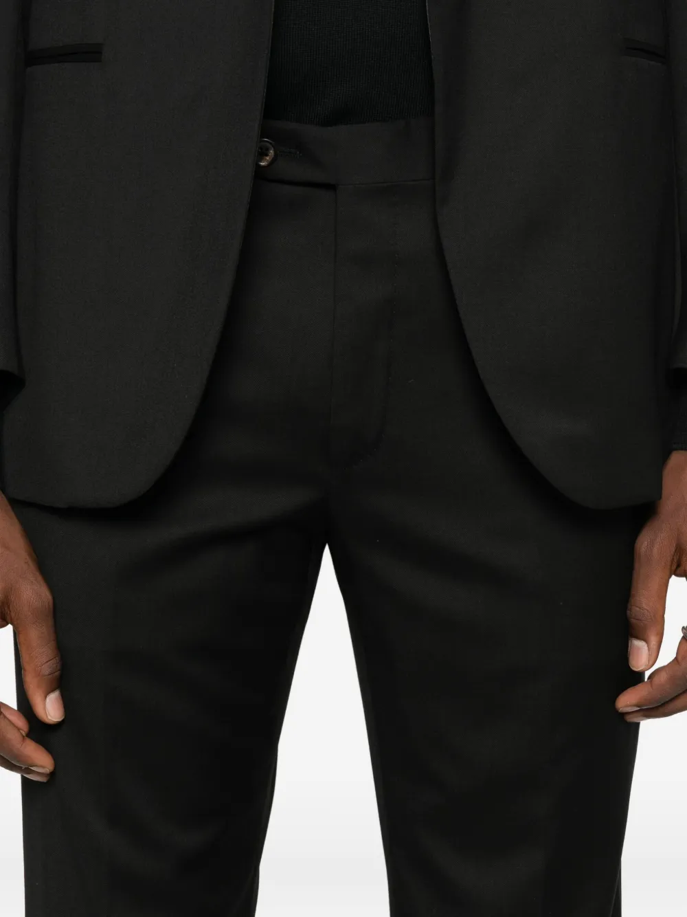 Corneliani Pak met puntige revers Zwart