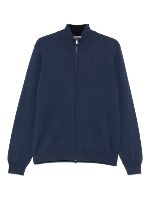 Corneliani cardigan à fermeture zippée