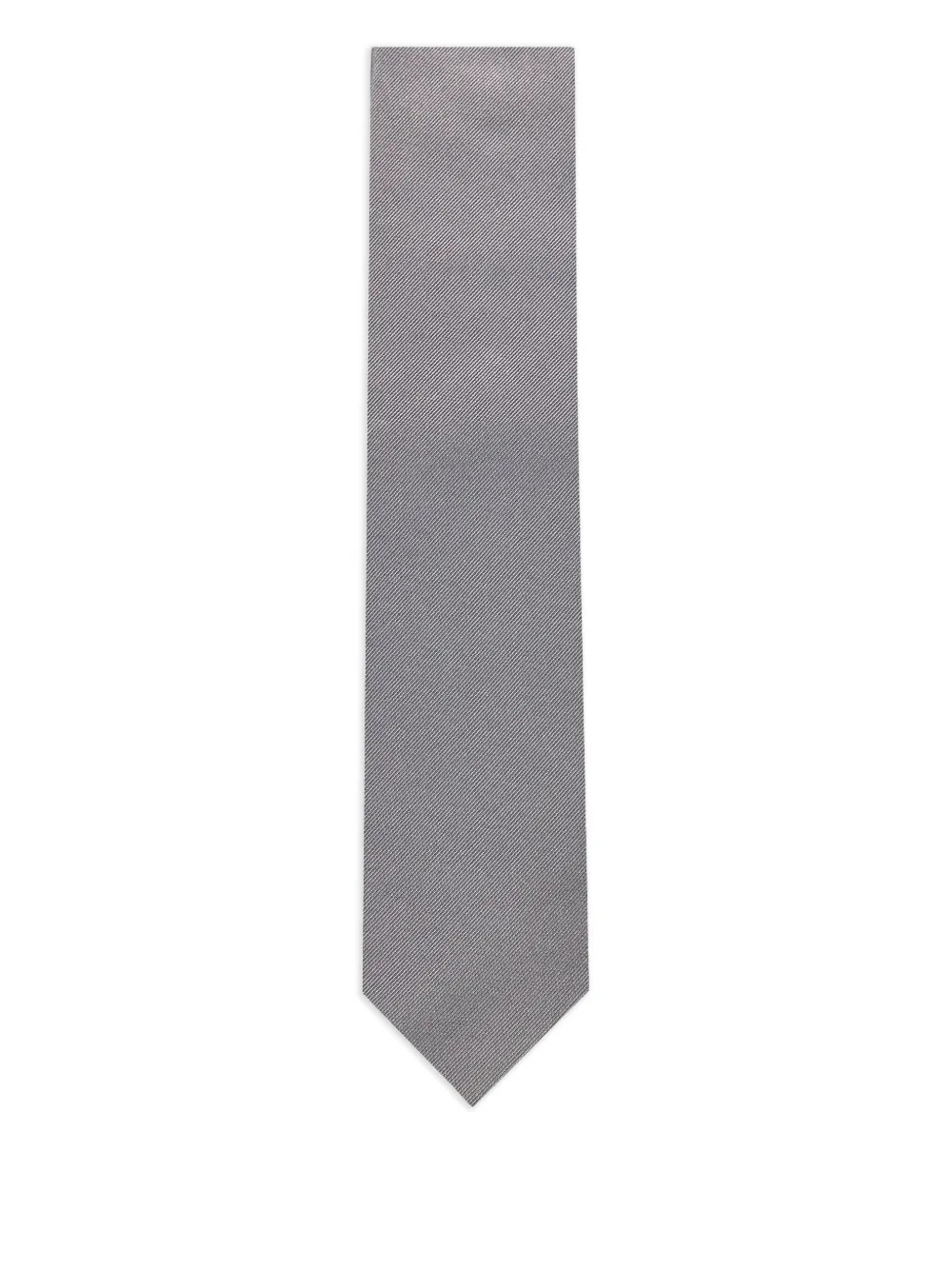Corneliani textured silk tie Grijs