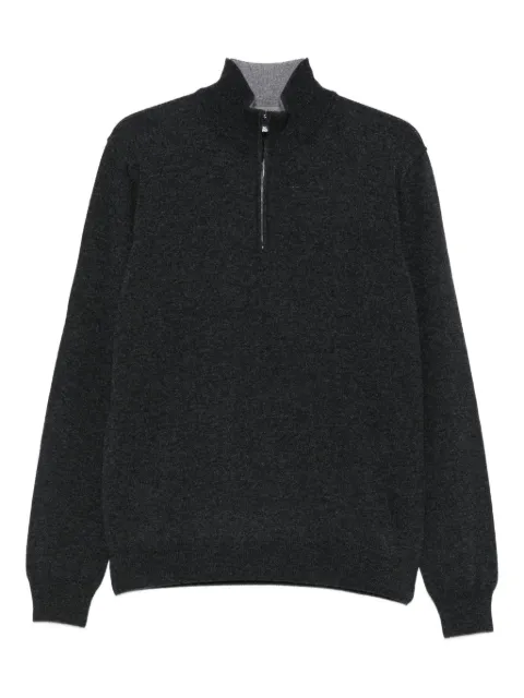 Corneliani high-neck half-zip sweater