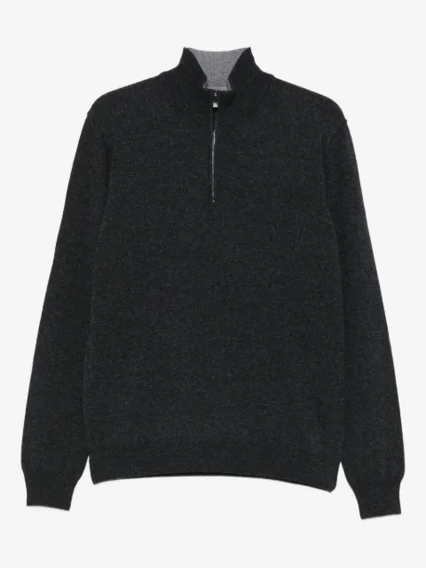 Corneliani high-neck half-zip sweater