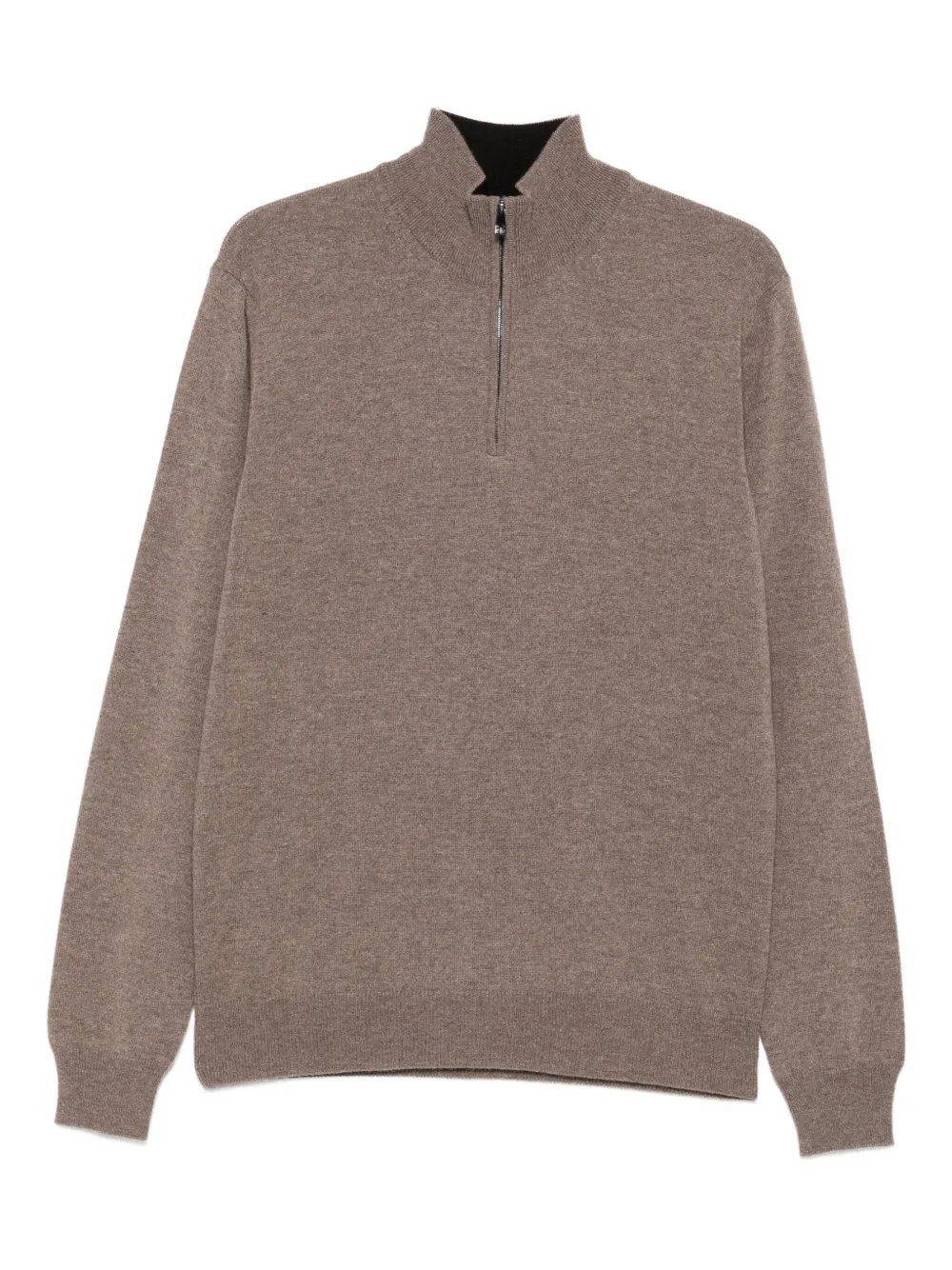 Corneliani high-neck half-zip sweater | Brown | Image 1