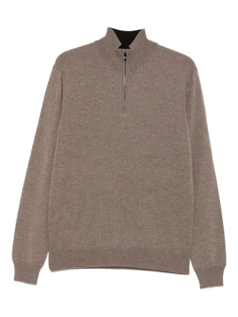 Corneliani high-neck half-zip sweater