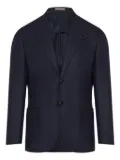Corneliani Jack two-buttons herringbone blazer - Blue