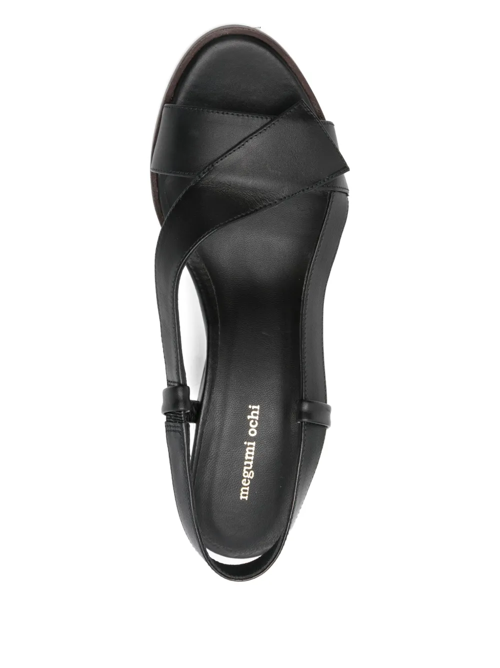 Megumi Ochi 80cm slingback block-heel sandals Black