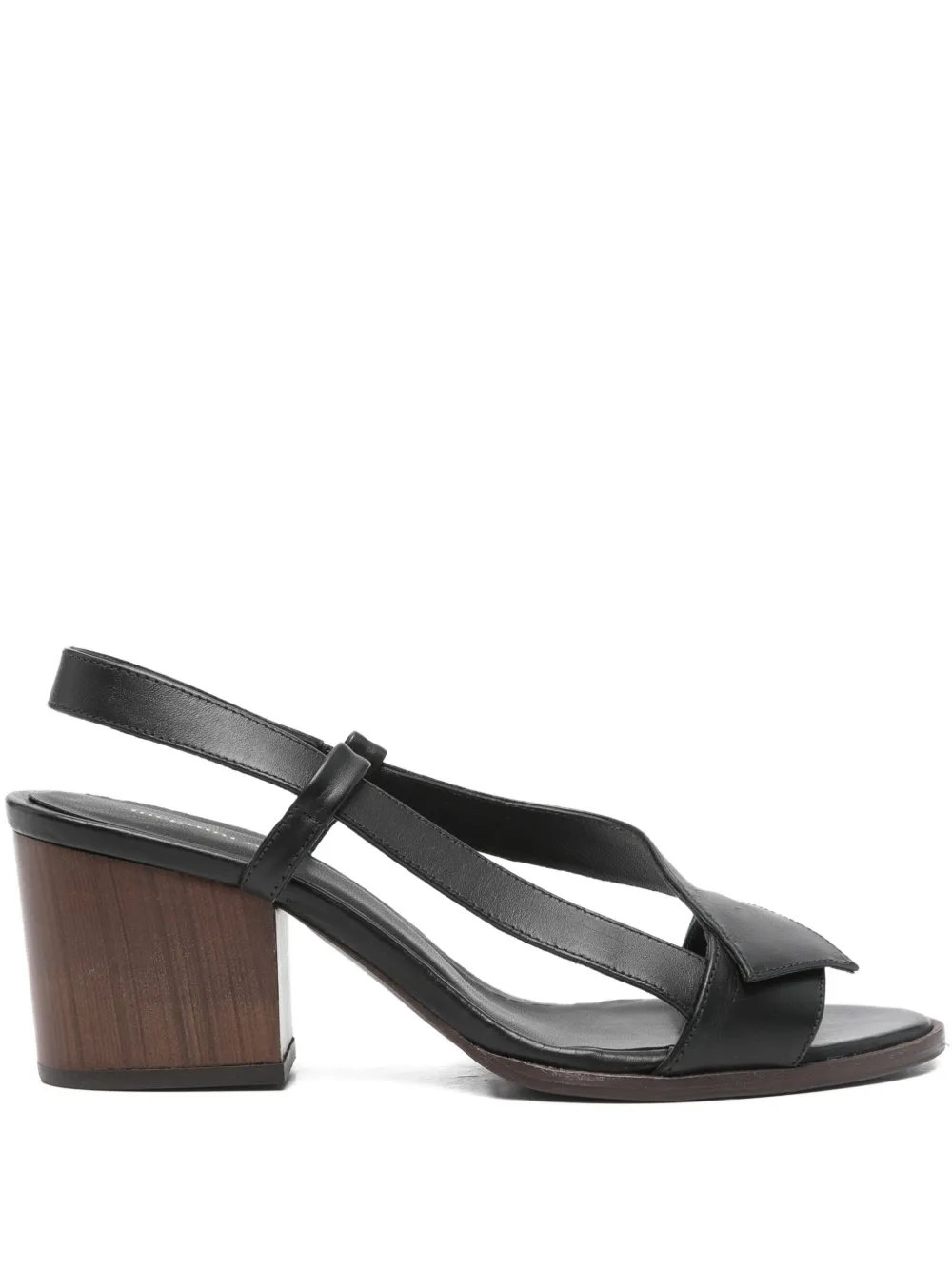 Megumi Ochi 80cm slingback block-heel sandals Black