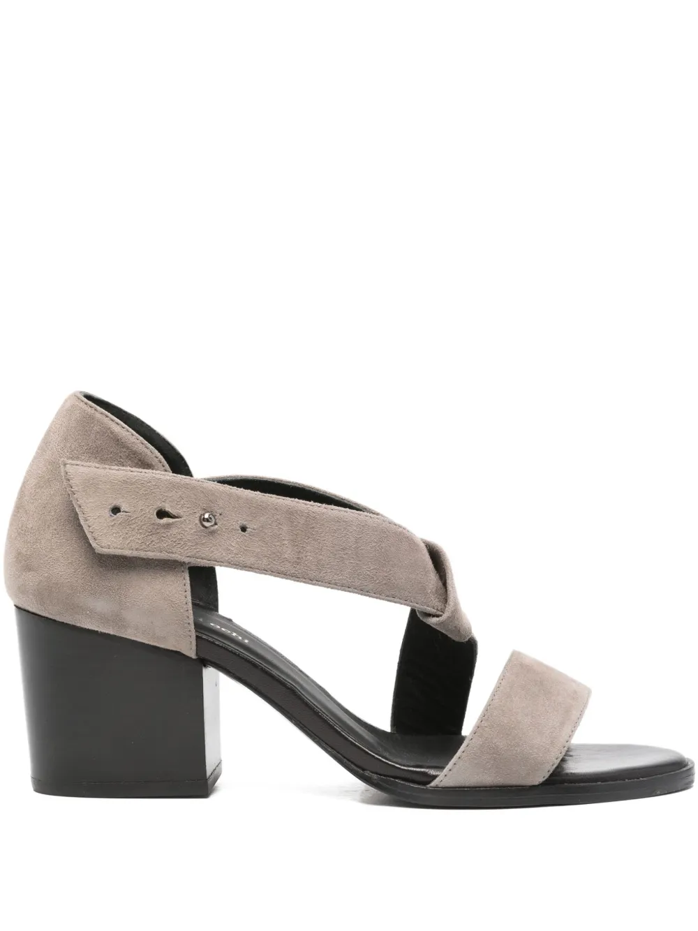 Megumi Ochi crossover block-heel sandals Grey