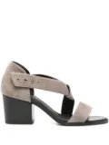 Megumi Ochi crossover block-heel sandals - Grey